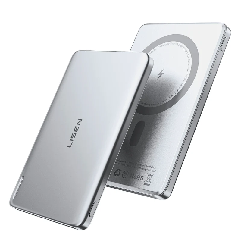 LISEN Qi2 Ultra-Slim Power Bank（5k,15w）