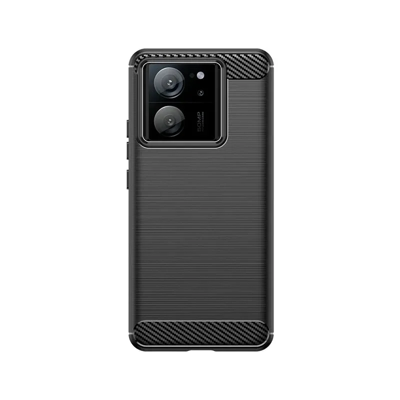 Xiaomi 13T/ 13T Pro - Schutz Hülle Bumper Stoßfeste Carbon Fiber Soft TPU