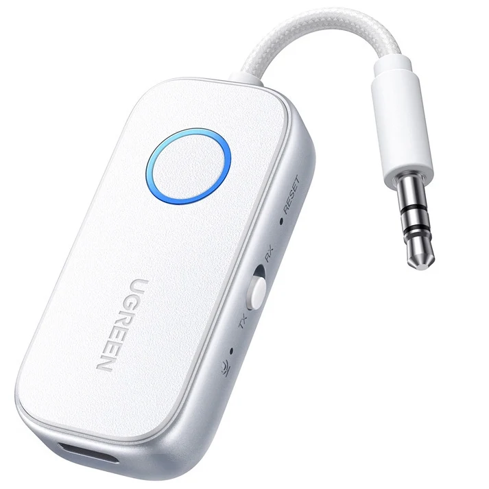Audio Transmitter, Bluetooth 5.4 mit 3.5 mm Klinke AUX, Ugreen CM872, Weiß