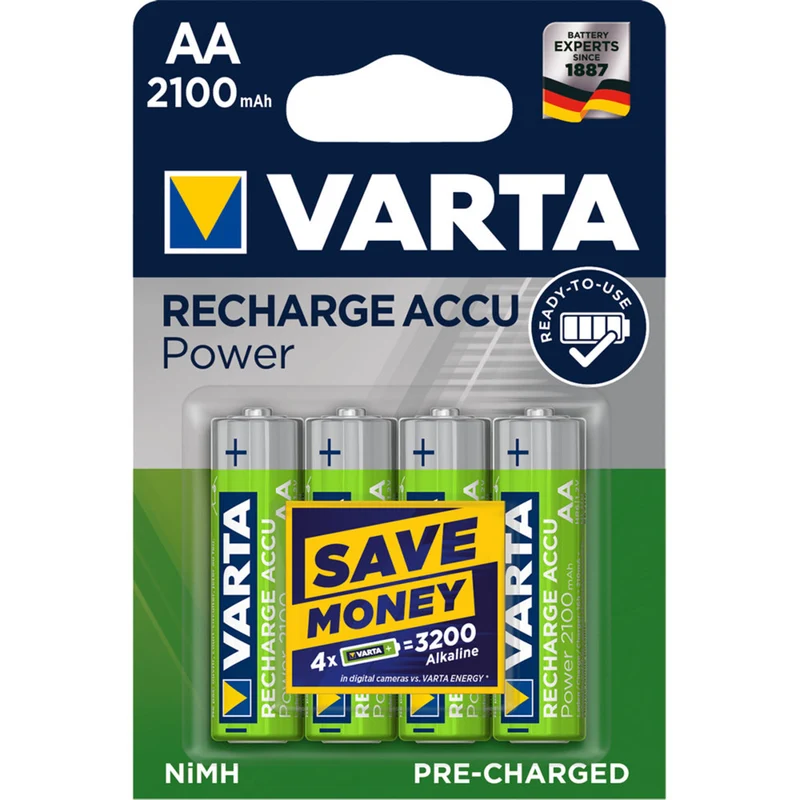4 x VARTA READY2USE R6 AA 2100mAh ZUBEHÖR 1.2