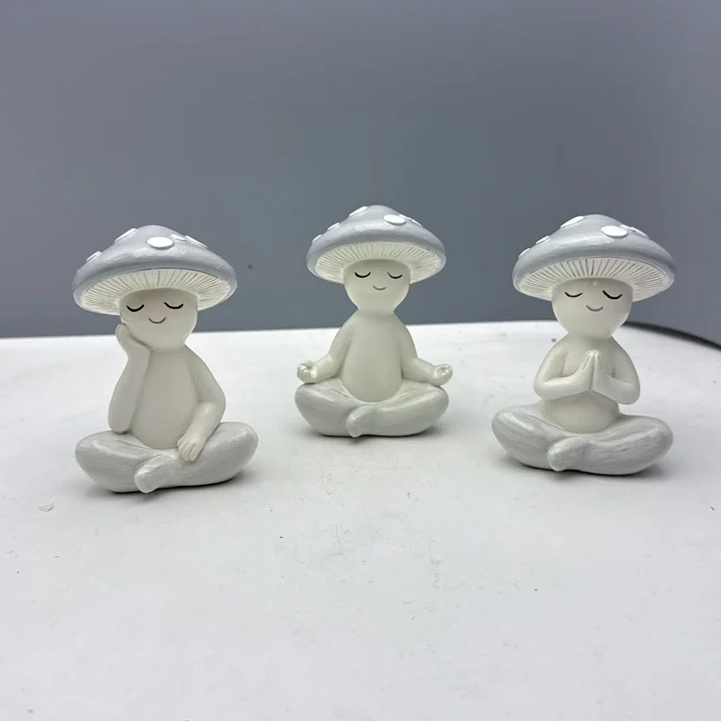 Meditierende Pilz-Dekofigur Karnz