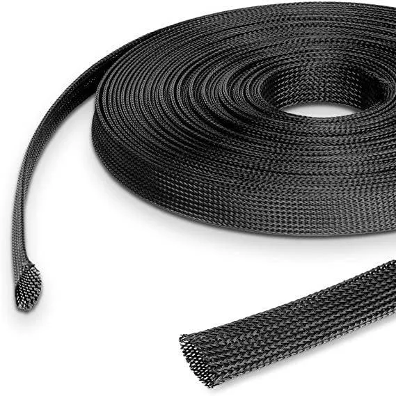 10mm² Gewebeschlauch Schwarz
