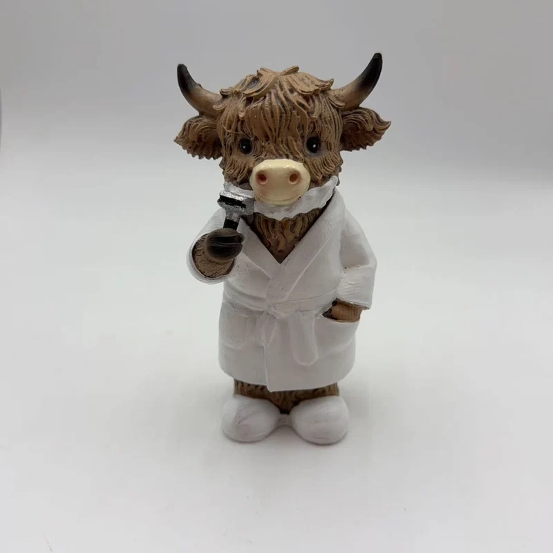 Lustige Highlandrind Badezimmerfigur Karnz