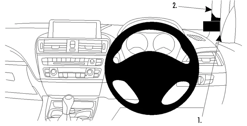 ProClip Fahrzeughalter für Rechtslenker 604722 - Rechtsbefestigung- NUR für 5-türige Modelle - BMW 1-series F20, F21 12-17