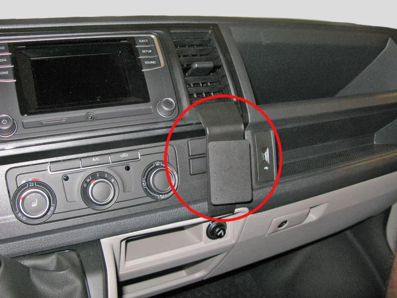 ProClip Fahrzeughalter 855136 - Winkelbefestigung- NUR für Komfort-Armaturenbrett OHNE Deckel auf der mittleren Ablagetasche - Volkswagen T6 Transporter/Pickup 16-20, Volkswagen Caravelle 16-20