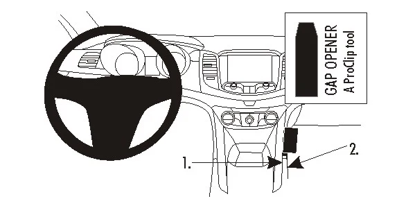 ProClip Fahrzeughalter 834946 - Konsolenbefestigung - Chevrolet SS 14-17