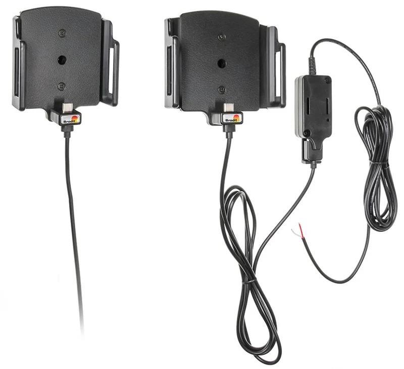 Universal Adjustable Hard-Wired Charging Holder for Large Phones (Extra-Thick Case)