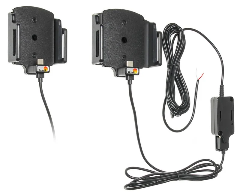 Universal Adjustable Hard-Wired Charging Holder for Medium Phones (Slim to Medium Case)