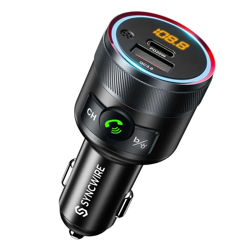 38 | 48W Bluetooth 5.1 | 5.3 FM Transmitter für Auto-Schnell ladung