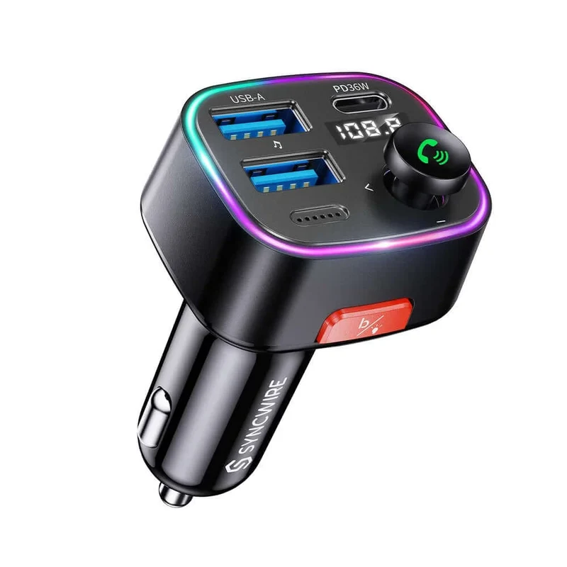 48W Bluetooth 5.4 FM Transmitter Autoladeadapter