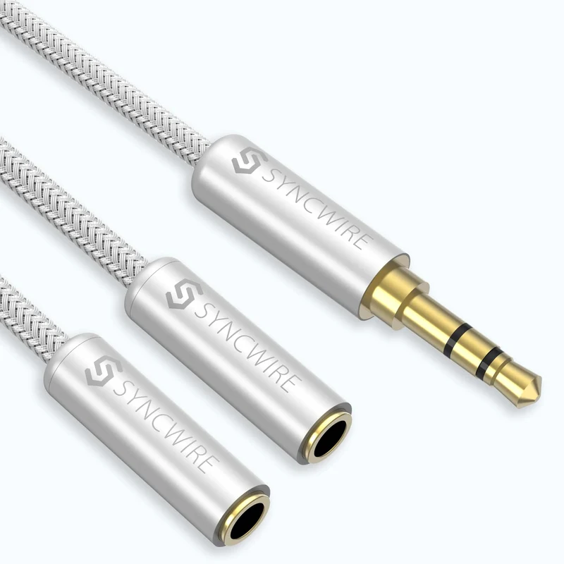 Nylon-geflochtener 3,5-mm-Audiokabel-Y-Splitter