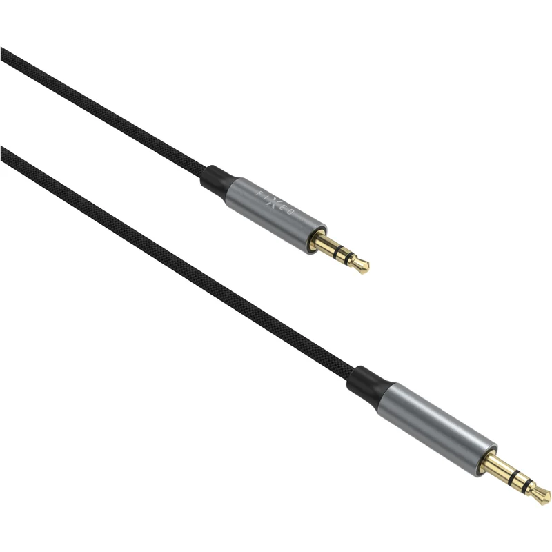 Audiokabel 3.5 mm Minijack / Klinke, Fixed Link, 1.5 m, Dunkelgrau