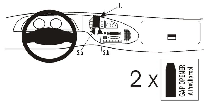 ProClip Fahrzeughalter 852367 - Mittelbefestigung - Ford Cargo Van 97-08, Ford E-Series 97-08, Ford Econovan 97-08 und weitere