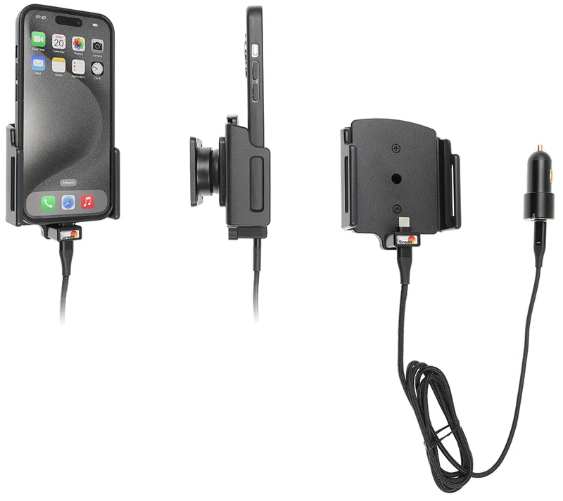 Gerätehalter 721376 mit Ladefunktion - für Smartphones - Apple iPhone 17, Apple iPhone 17 Pro, Apple iPhone 16e und weitere