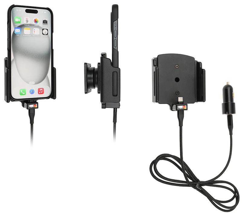Gerätehalter 721370 mit Ladefunktion - für Smartphones - Apple iPhone 17 Pro, Apple iPhone 17, Apple iPhone 16e und weitere