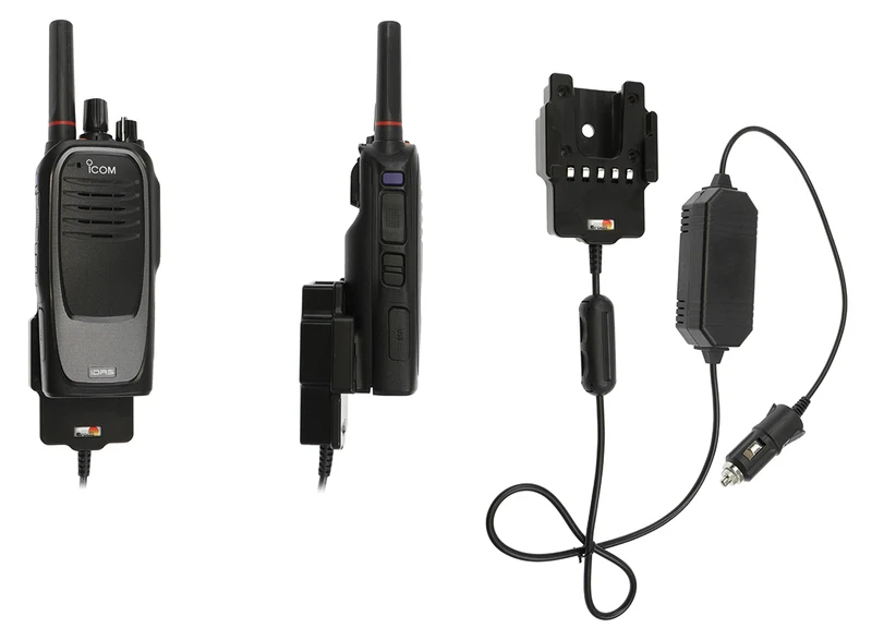 Gerätehalter 730336 mit Ladefunktion - für Funkgeräte - ICOM IC-F4400, ICOM IC-F3400, ICOM IC-F52D und weitere