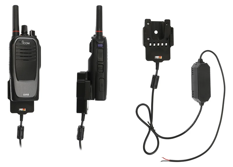 Gerätehalter 732336 mit Ladefunktion - für Funkgeräte - ICOM IC-F52D, ICOM IC-F62D, ICOM IC-F4400 und weitere