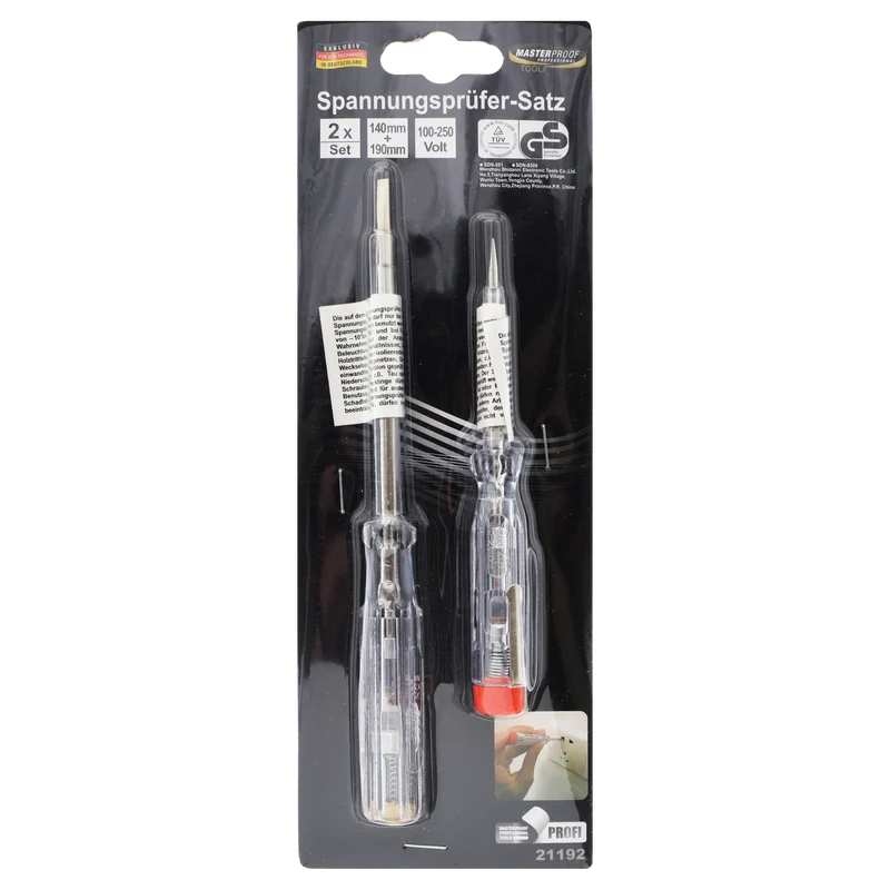 Spannungsprüfer-Set - 2-teilig - VDE-geprüft - 140 mm & 190 mm
