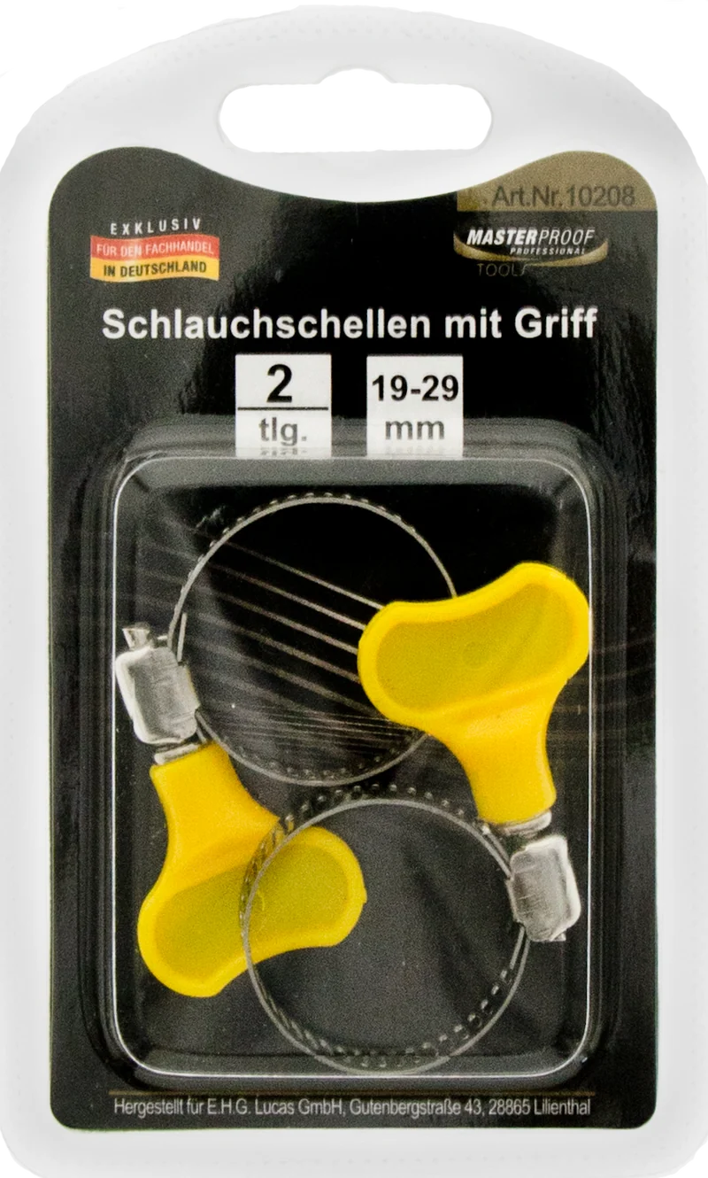 Schlauchschellen 19 - 29 mm mit Griff