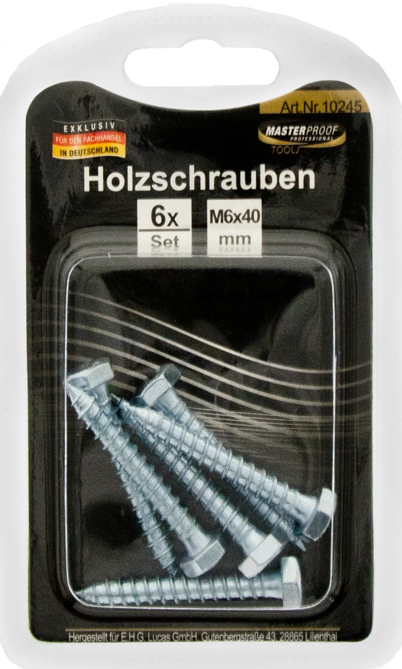 Holzschrauben M6 x 40 mm