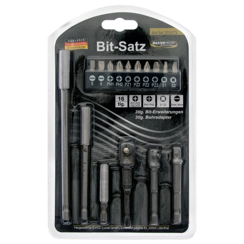 Bit- & Bohrfutter Adapter-Satz - 16-teilig