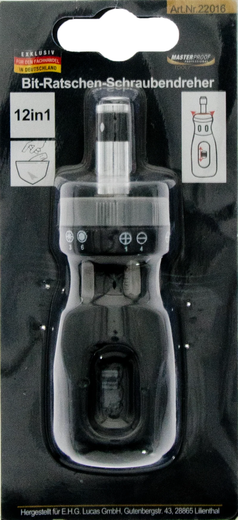Kombi-Bit-Schraubendreher - 12 in 1 - 100 mm - inklusive Bits