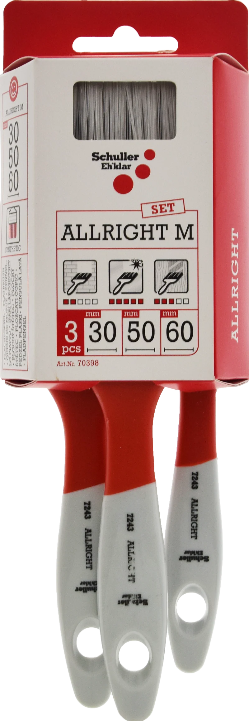 3 Allright Flatbrush M SET