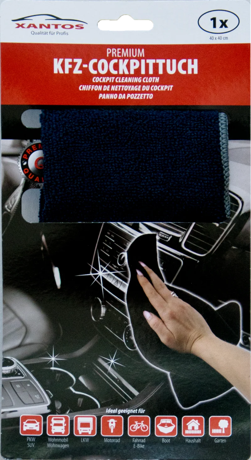 Cockpit-Reinigungstuch blau