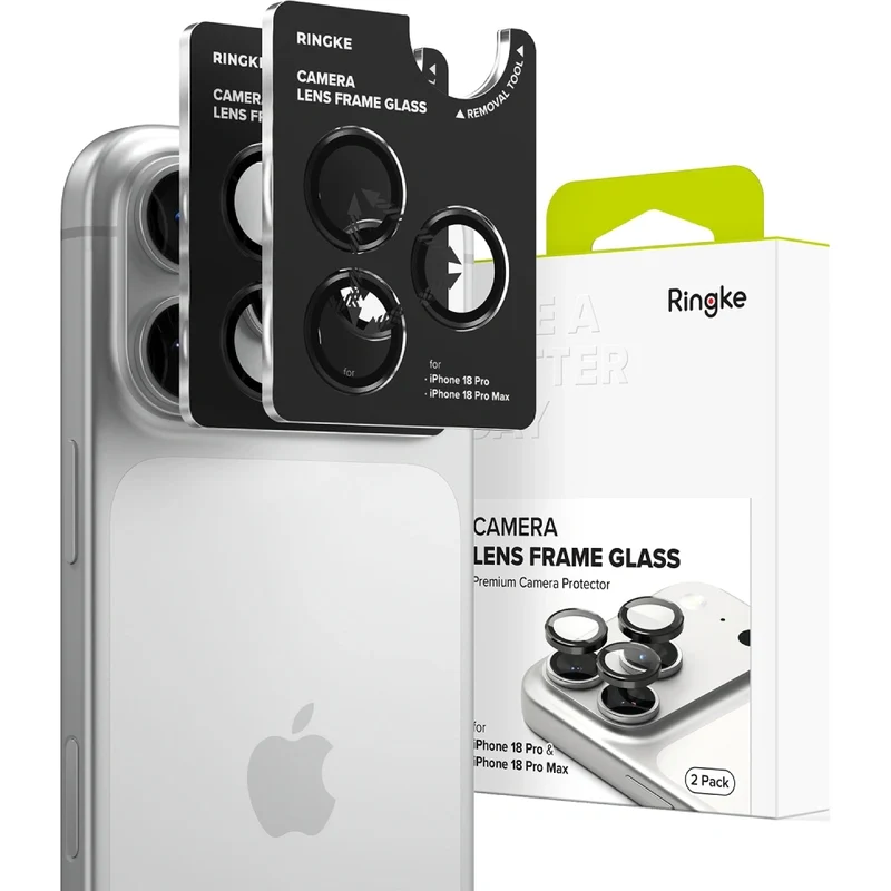 Kameraschutz Ringke Camera Lens Frame Glass für iPhone 18 Pro Max / 18 Pro, Schwarz Rahmen