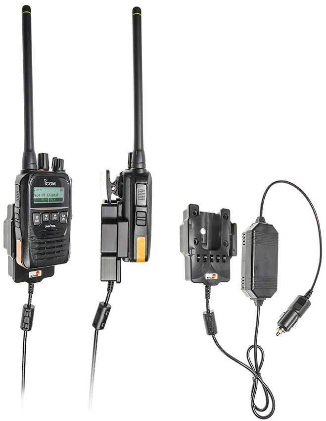 Gerätehalter 730024 mit Ladefunktion - für Funkgeräte - ICOM IC-F62D, ICOM IC-F52D