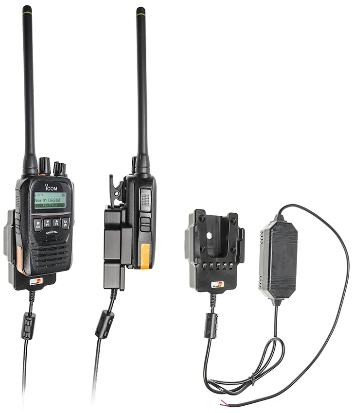 Gerätehalter 732024 mit Ladefunktion - für Funkgeräte - ICOM IC-F52D, ICOM IC-F62D