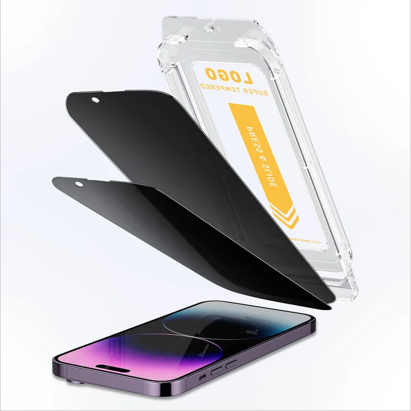 Privacy Panzerglas für iPhone 15–17 – 2er-Set mit Magic Box