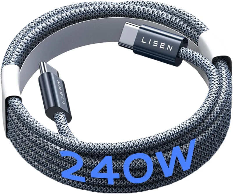 LISEN 240W USB-C Kabel – 2er-Set, Nylon