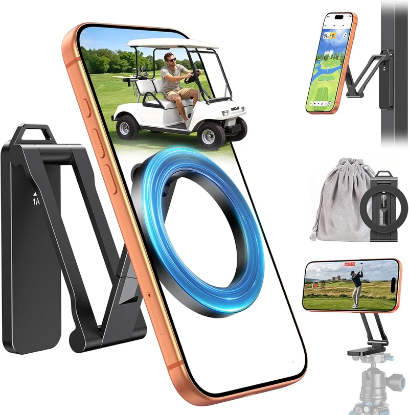 OMOTON Magnetic Golf Cart Phone Holder