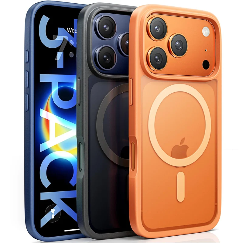 LISEN Magnetische TPU-Hülle für iPhone 16 & 17 – 3er-Set