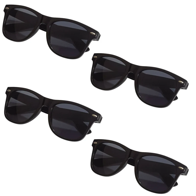 Sonnenbrille Pilotenbrille Retro Nerd Horn Party Brille Schwarz UV Schutz