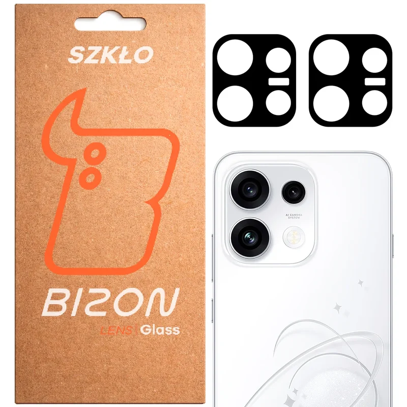 Gehärtetes Glas für die Kamera für OPPO Reno16 Pro, Bizon Glass Lens, 2 Stück