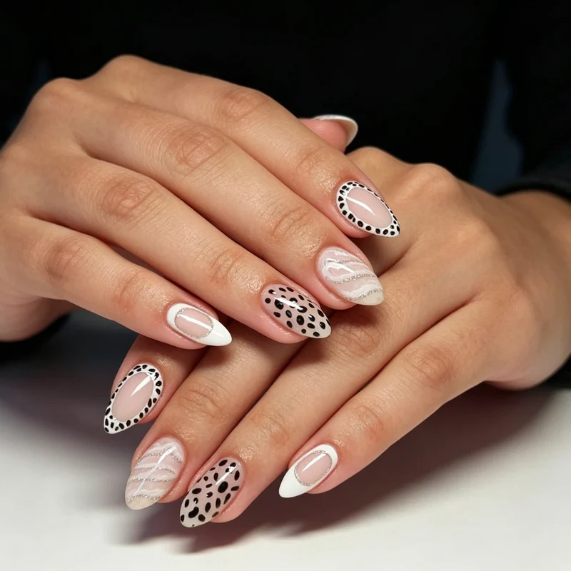 Künstlerische Stiletto Nagelkunst Verlängerungen Karnz