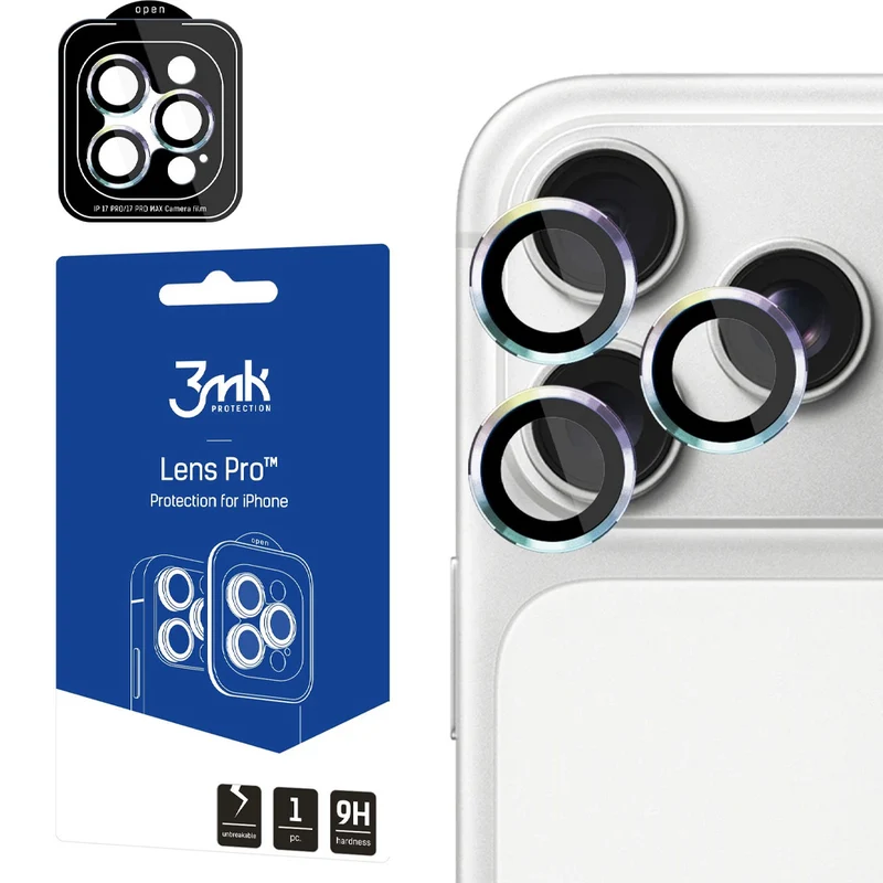 Objektivschutz für iPhone 18 Pro Max / 18 Pro, 3mk Lens Protection Pro, Bunt