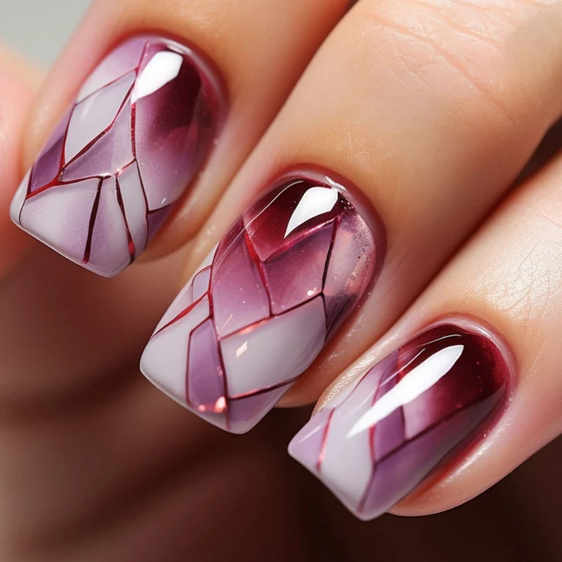 Künstlerische geometrische Nagelverlängerungen Karnz