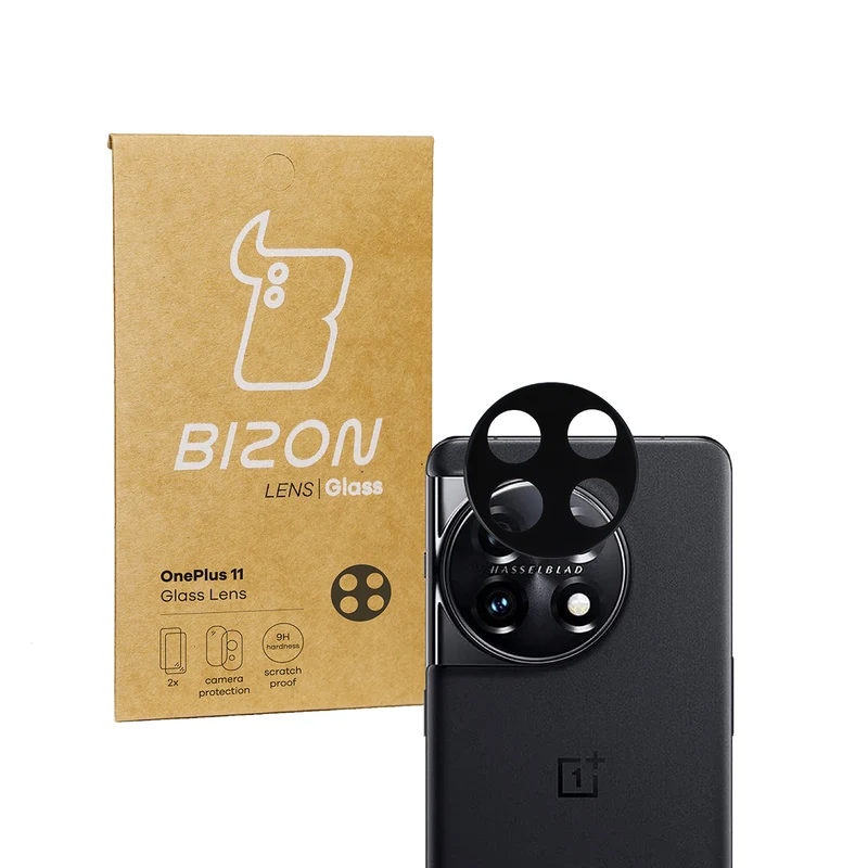 Gehärtetes Glas für die Kamera Bizon Glass Silk Lens für OnePlus 11, 2 Stück