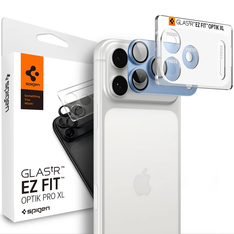 Glas für die Kamera für iPhone 18 Pro Max, Spigen Glas.tR Ez Fit Optik Pro XL 1-Pack, Blau