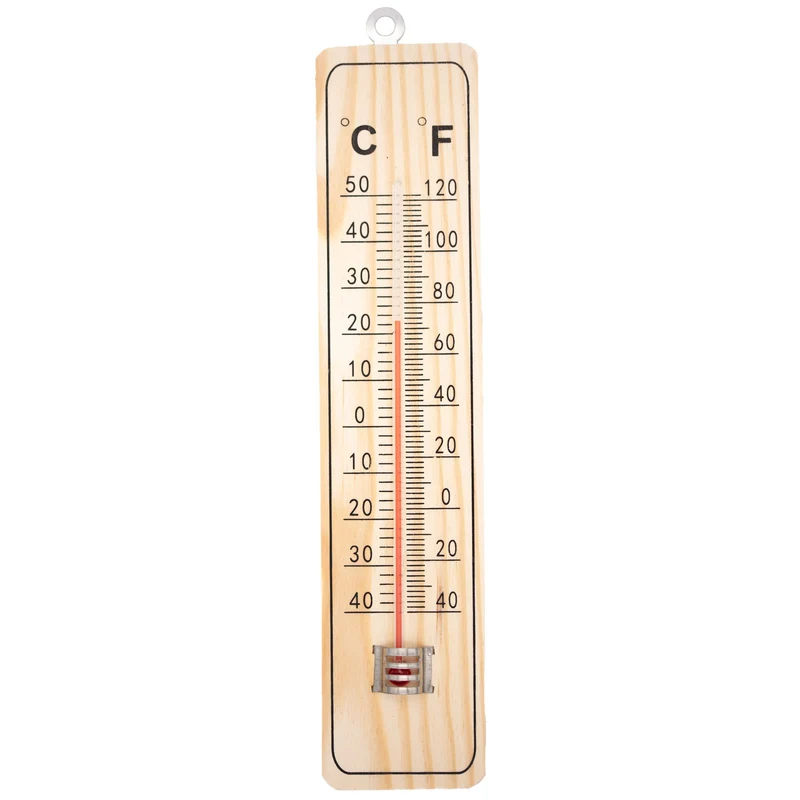 Thermometer Innenthermometer Außenthermometer Garten Balkon Innen Außen Analog Holz
