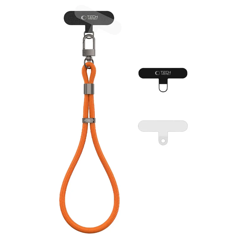 Handy Lanyard für das Handgelenk, universell, Tech-Protect C11S Rope Wrist Strap, Orange