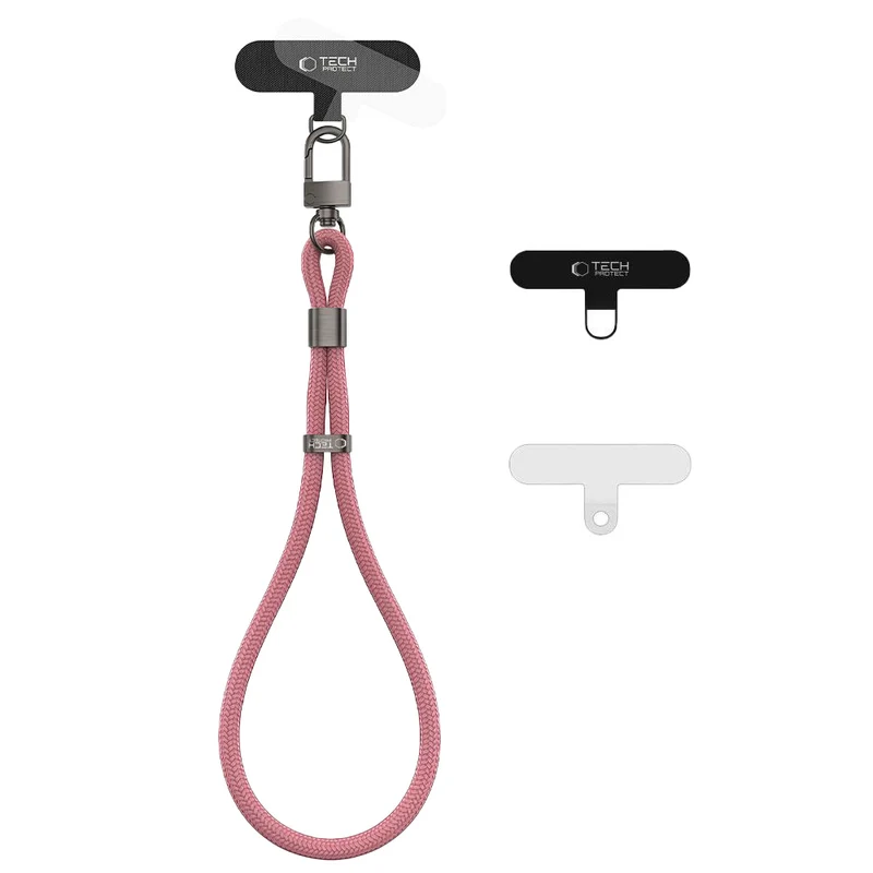 Handy Lanyard für das Handgelenk, universell, Tech-Protect C11S Rope Wrist Strap, Rosa
