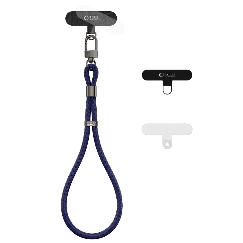 Handy Lanyard für das Handgelenk, universell, Tech-Protect C11S Rope Wrist Strap, Dunkelblau