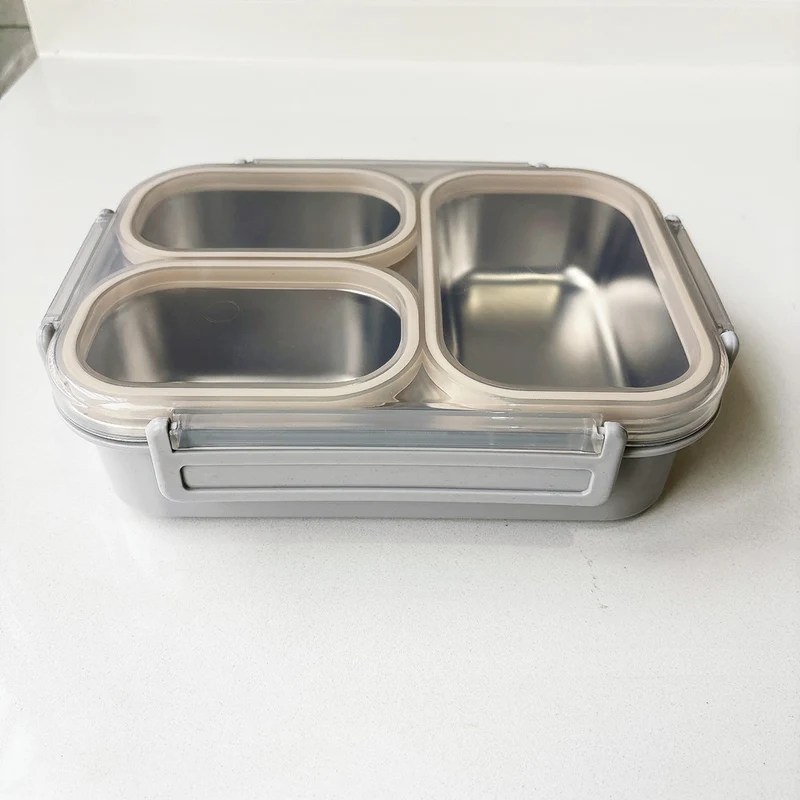 Dual-Compartment Stahl Lebensmittel Aufbewahrungsbehälter