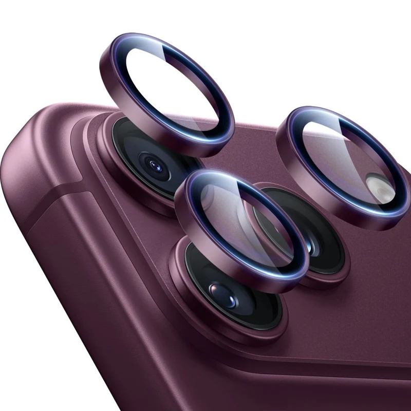 Kameraglas für iPhone 18 Pro / Max, ESR Armorite Camera Lens Protector, Burgunderrot