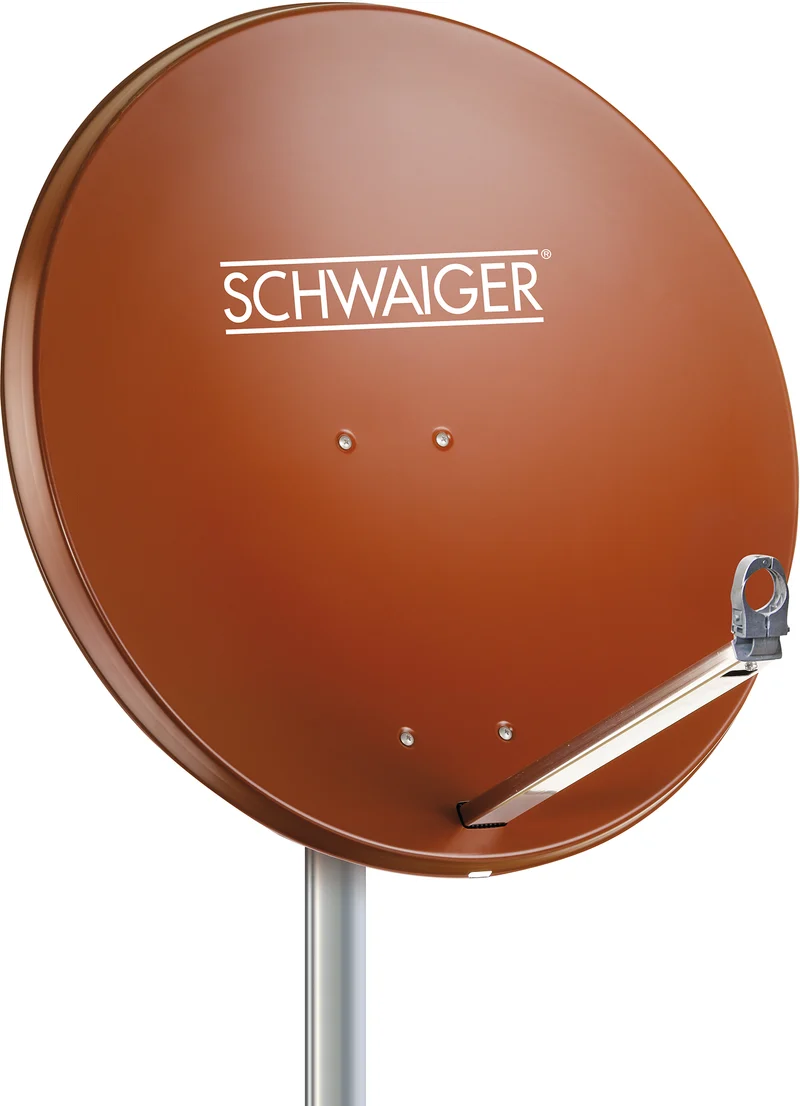 Aluminium Satellitenschüssel 80 cm ziegelrot