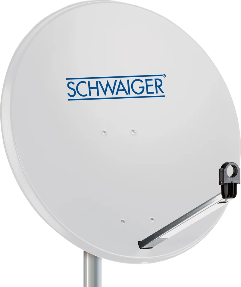 Stahl Satellitenschüssel 80 cm hellgrau